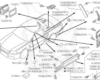 Nissan - Skyline - R34 25GTT - ER34 - 2000 - 25GT TURBO - 2-door hardtop (2K) - AUTOMATIC-FLOOR SHIFT(AT.F4) - HI-CAS 2-Link Drive (HI.2WD) - RB25DET