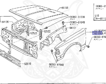 Nissan - Datsun - 720 - 1983 - DELUXE TYPE - Guard Truck (TL) - 2 WHEEL DRIVE(2WD) - 4 SPEED T/M COLUMN SHIFT(R4) - SD22
