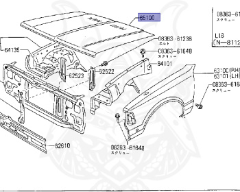Nissan - Datsun - 720 - 1983 - DELUXE TYPE - Temporary Track (TL) - 2 WHEEL DRIVE(2WD) - 4 SPEED T/M COLUMN SHIFT(R4) - Z16S