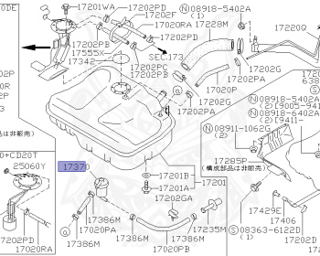 Nissan - Avenir - W10 - 1994 - SI TYPE - WAGON(W) - 2 WHEEL DRIVE(2WD) - AUTOMATIC TRANSMISSION(AT) - CD20T