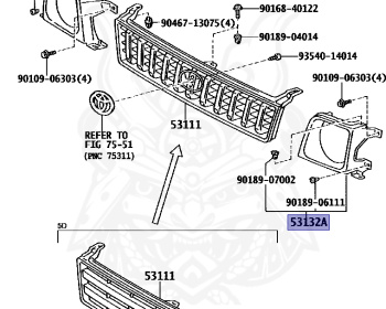 Genuine Land Cruiser Prado KZJ90W Exterior OEM parts supplied from