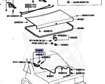 Toyota - Carina - AA60 - 1984 - SIDE GLASS - SEDAN - Automatic - 3AU