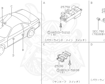 Nissan - Silvia - S14 - 1995 - QS - HARDTOP(K) - MANUAL TRANSMISSION(MT) - TWO WHEELS STEERING(2WS) - SR20DE