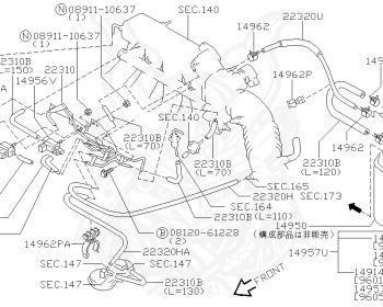 Nissan - Bluebird - U14 - 1996 - FE TYPE - SEDAN(S) - 2 WHEEL DRIVE(2WD) - AUTOMATIC-FLOOR SHIFT(AT.F4) - SR18DE