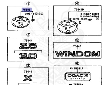 Genuine Windom MCV21 Exterior OEM parts supplied from Japan