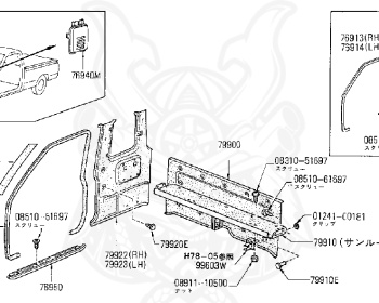 Nissan - Datsun - 720 - 1980 - DELUXE TYPE - Teisho Track (TL) - 2 WHEEL DRIVE(2WD) - 4 SPEED T/M COLUMN SHIFT(R4) - SD22