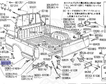 Nissan - Datsun - 720 - 1980 - GL TYPE - KING CAB(KC) - 2 WHEEL DRIVE(2WD) - 4 SPEED T/M COLUMN SHIFT(R4) - L18S