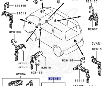 Mitsubishi - Minicab Van - U44V - 1990 - HLNGF - 4A30