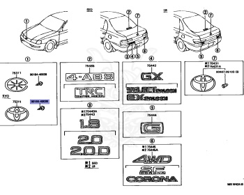 Toyota - Corona - AT190 - 1995 - GX TYPE - 4 DOOR SEDAN - Automatic - 4AFE