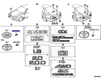 Toyota - Corona - ST190 - 1992 - EX-G TYPE - 4 DOOR SEDAN - Automatic - 4SFE