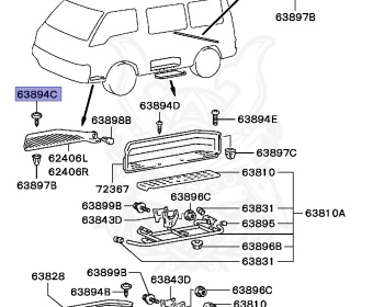 Mitsubishi - Delica Star Wagon - P15W - 1991 - HLNDT - 4D56