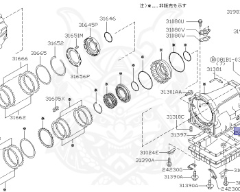Nissan - Stagea - M35 - 2004 - 350RX - WAGON(W) - 2 WHEEL DRIVE(2WD) - 5 SPEED A/T(AT.F5) - IRS TYPE(IRS) - VQ35DE