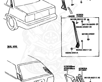 Toyota - Tercel - AL25 - 1987 - VL TYPE - 4 DOOR - Manual - 3AU