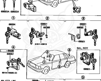 Toyota - Crown - GS121 - 1987 - ROYAL SALOON TYPE - SEDAN - Automatic - 1GGEU
