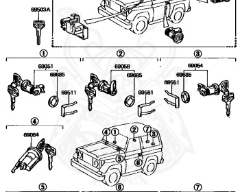 Toyota - Land Cruiser - LJ71G - 1990 - SX5 TYPE - WAGON - Manual - 2LT