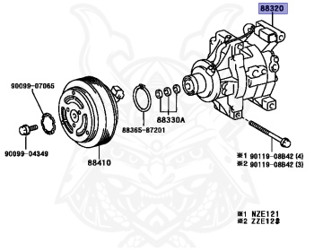 Toyota - Corolla - NZE121N - 2007 - X TYPE - 1NZFE