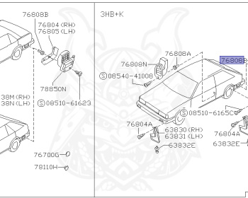 Nissan - Sunny - B12 - 1988 - 306RT - 3 DOOR HATCHBACK(3HB) - 2 WHEEL DRIVE(2WD) - MANUAL TRANSMISSION(MT) - CA16D