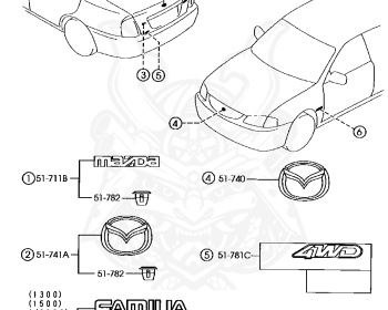 Mazda - Familia - BJFP - Sep-2000 - Right hand - FS-ZE