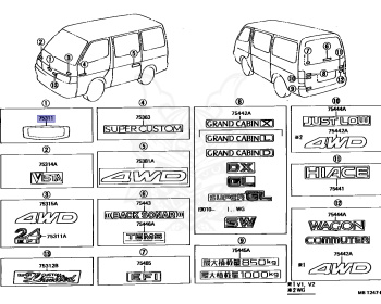 Toyota - Hiace - RZH100G - 1989 - SUPER CUSTOM LIMITED TYPE - 4-DOOR - Automatic - 1RZE