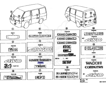 Toyota - Hiace - RZH100G - 1989 - SUPER CUSTOM LIMITED TYPE - 4-DOOR - Automatic - 1RZE