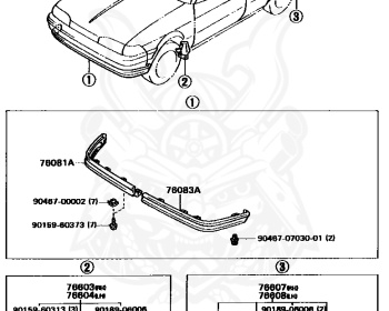 Toyota - Carina - AT170 - 1989 - SIDE GLASS - SEDAN - Manual - 5AF