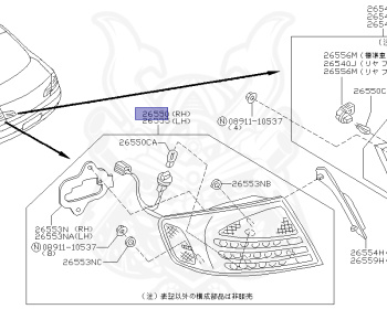 Nissan - Skyline - V35 - 2002 - 350GT-8 - SEDAN(S) - 2 WHEEL DRIVE(2WD) - CVT(CVT) - VQ35DE