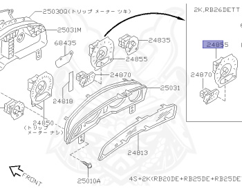 Nissan - Skyline - R34 25GTT - ER34 - 2001 - 25GT TURBO - 2 door hard top (2K) - MANUAL TRANS 5-SPEED(MT.F5) - Hi-Cas 2-Link (HI.2WD) - RB25DET
