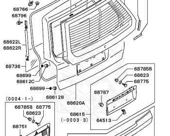 Mitsubishi - Chariot - N96W - 1998 - LRXC3 - 6G72