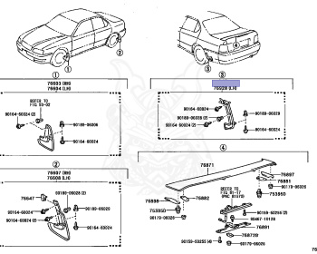 Genuine Camry SV40 Exterior OEM parts supplied from Japan - Nengun