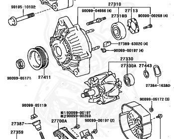 Toyota - Cynos - EL52C - 1997 - ALPHA - CONTINUOUSLY VARIABLE TRANSMISSION - Automatic - 4EFE