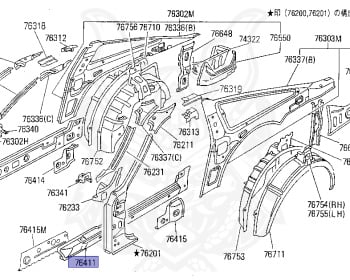 Genuine Fairlady Z Z31 Exterior OEM parts supplied from Japan