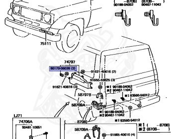 Toyota - Land Cruiser - BJ70 - 1986 - STANDARD TYPE - SOFTTOP - Manual - 3B