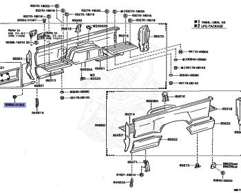 Toyota - Hilux - LN56 - 1987 - DLX TYPE - LOW DECK,PICKUP(STANDARD DECK 1-SIDE OPEN) - Manual - 2L