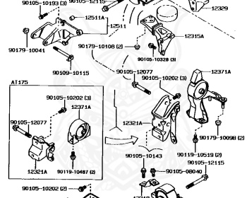 Toyota - Carina - AT175 - 1991 - SIDE GLASS - SEDAN - Manual - 4AFE