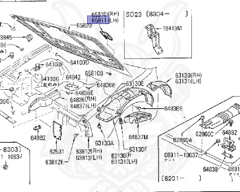 Nissan - Datsun - 720 - 1980 - GL TYPE - KING CAB(KC) - 2 WHEEL DRIVE(2WD) - 4 SPEED T/M COLUMN SHIFT(R4) - L18S