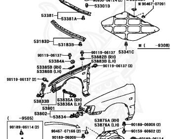Toyota - Corolla - AE100 - 1991 - LX TYPE - 4-DOOR(SEDAN) - Automatic - 5AFE