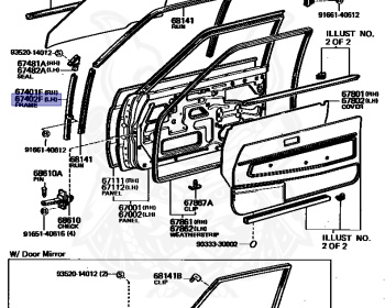 Genuine Starlet KP61V Exterior OEM parts supplied from Japan