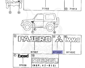 Mitsubishi - Pajero - L146G - 1985 - WMRP - 6G72