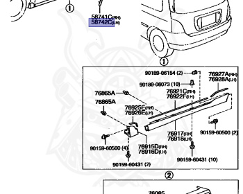 Genuine Starlet NP90 Exterior OEM parts supplied from Japan