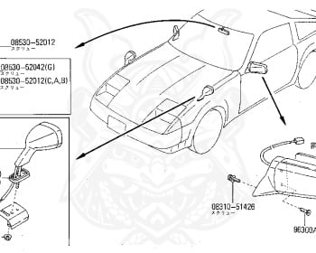Genuine Fairlady Z Z31 Exterior OEM parts supplied from Japan