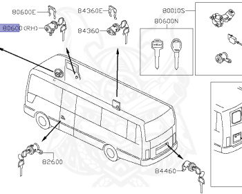 Nissan - Civilian - W41 - 2012 - SX - Microbus Swing (MINI) - Automatic transmission, floor 4-speed (AT/4F) - TB45E