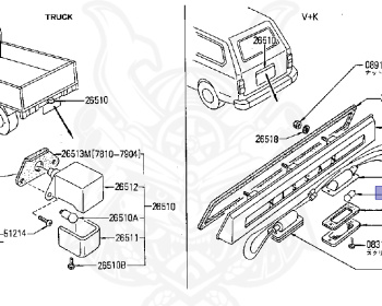 Nissan - Vanette - C120 - 1983 - DELUXE TYPE - LV TYPE(LV) - 4 SPEED T/M COLUMN SHIFT(R4) - STANDARD GRADE(STD) - A12S
