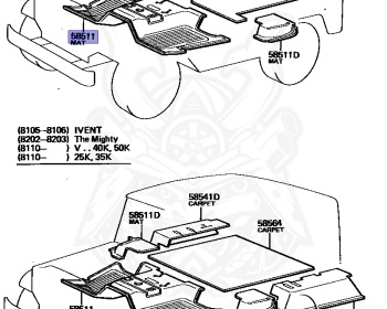Genuine Land Cruiser BJ44V Interior OEM parts supplied from Japan