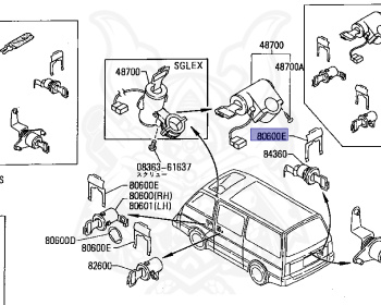 Nissan - Vanette - C22 - 1988 - Excel - 2 WHEEL DRIVE(2WD) - AUTOMATIC TRANSMISSION(AT) - LD20T