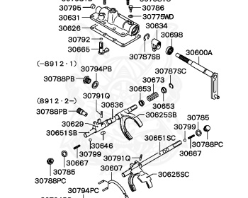 Mitsubishi - Delica Star Wagon - P35W - 1992 - HSNPT2 - 4D56