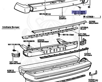 Genuine Corolla TE74V Exterior OEM parts supplied from Japan