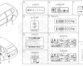 Nissan - Wingroad - Y11 - 1999 - ZV Grade - WAGON(W) - 2 WHEEL DRIVE(2WD) - CVT(CVT) - SR20VE
