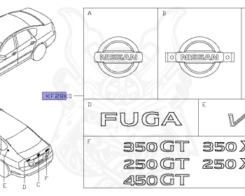 Nissan - Fuga - Y50 - 2006 - 450GT - SEDAN(S) - 2 WHEEL DRIVE(2WD) - AUTOMATIC TRANSMISSION(AT) - VK45DE