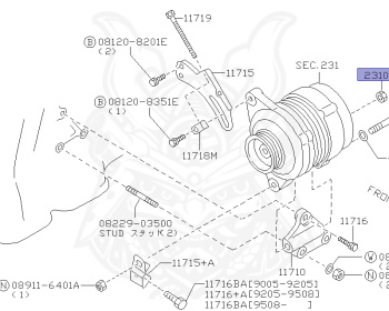 Nissan - Avenir - W10 - 1996 - SALUT/X - WAGON(W) - 2 WHEEL DRIVE(2WD) - AUTOMATIC TRANSMISSION(AT) - SR20DE