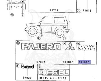 Mitsubishi - Pajero - L041G - 1982 - VND - G63B